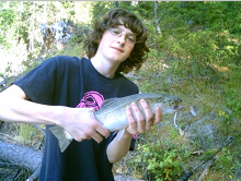 Kokanee Kyle with a Rainbow Trout